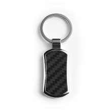 Custom high quality carbon fiber metal keychain for sale